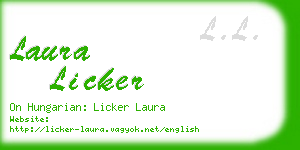 laura licker business card